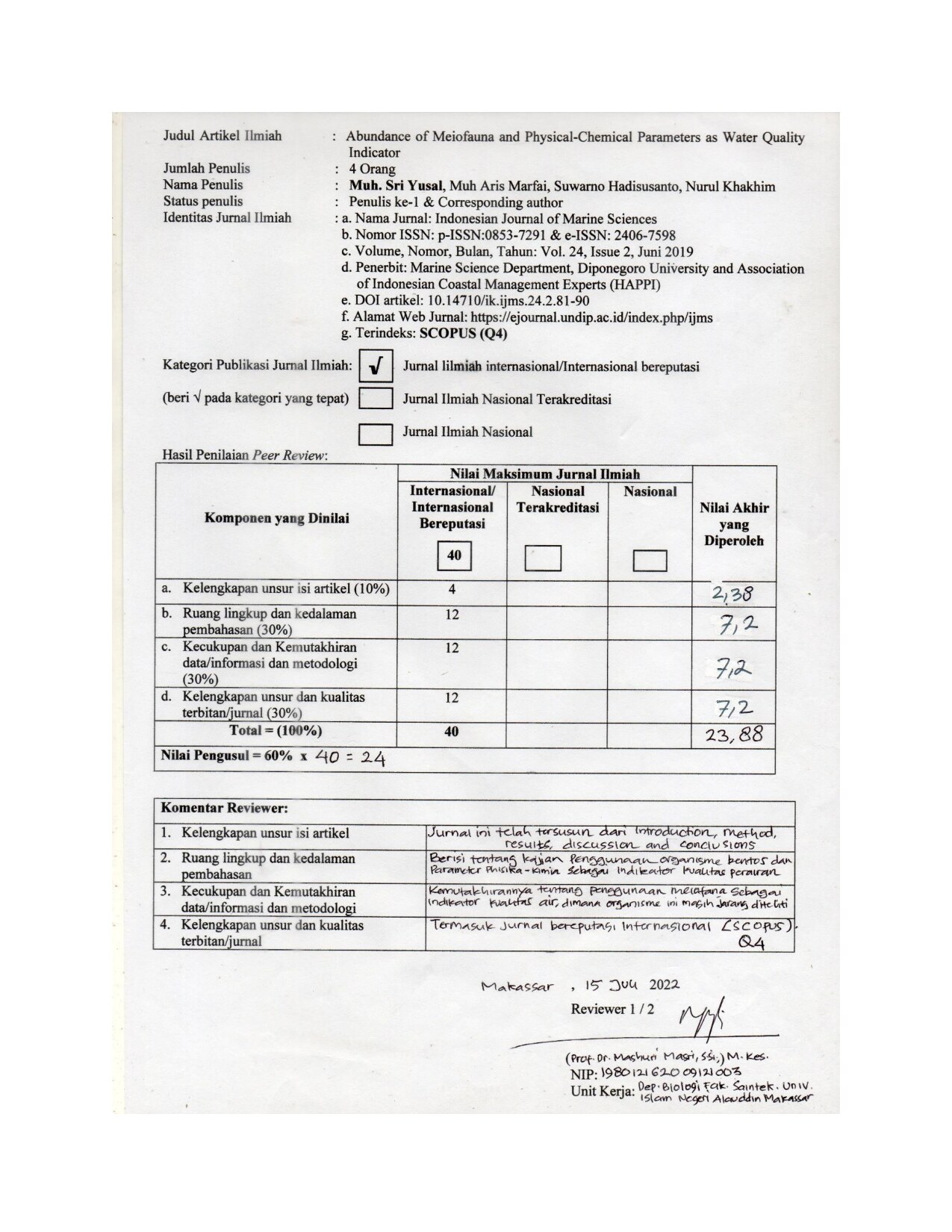 PEER REVIEW JURNAL IJMS (Q3)