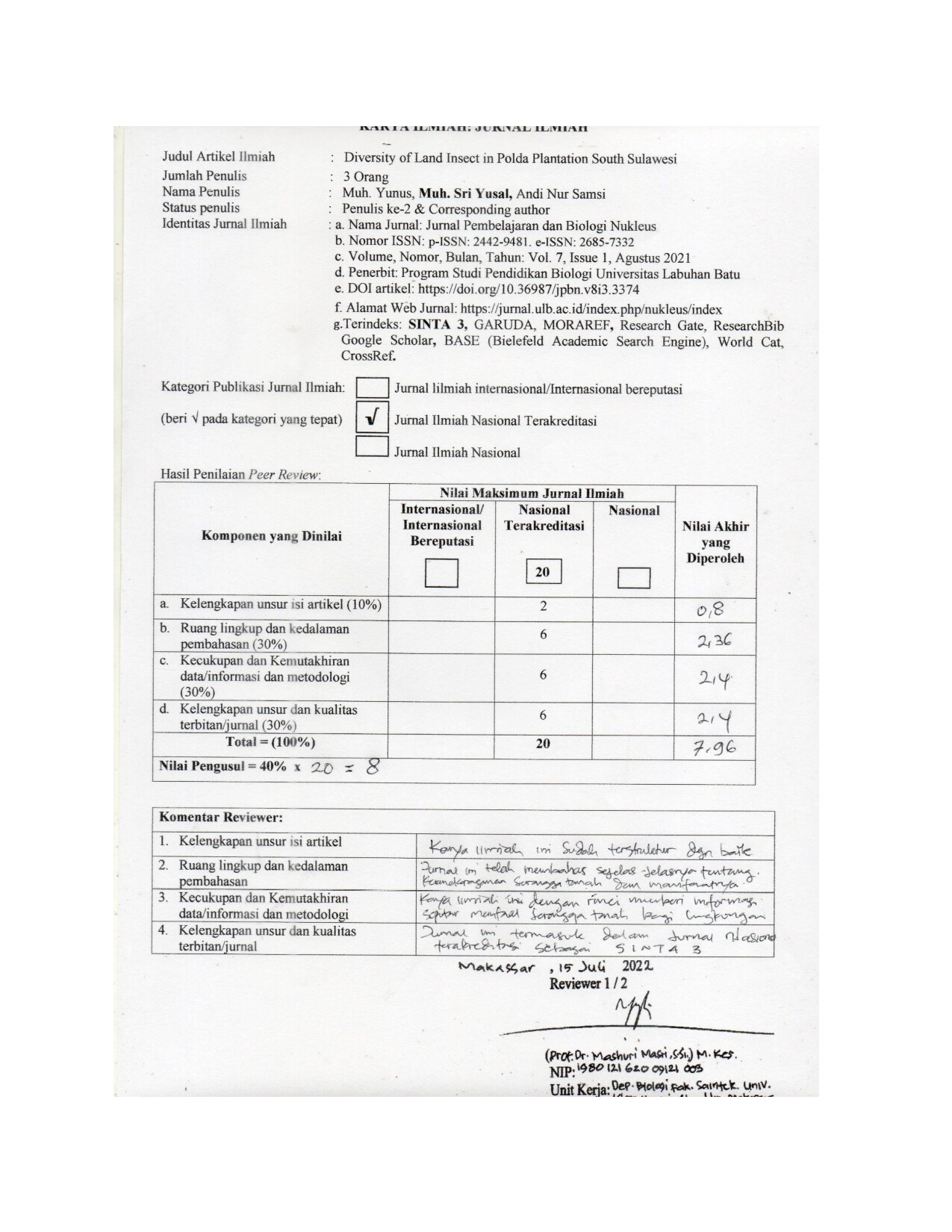 JURNAL JPBN SINTA 3 (2022)