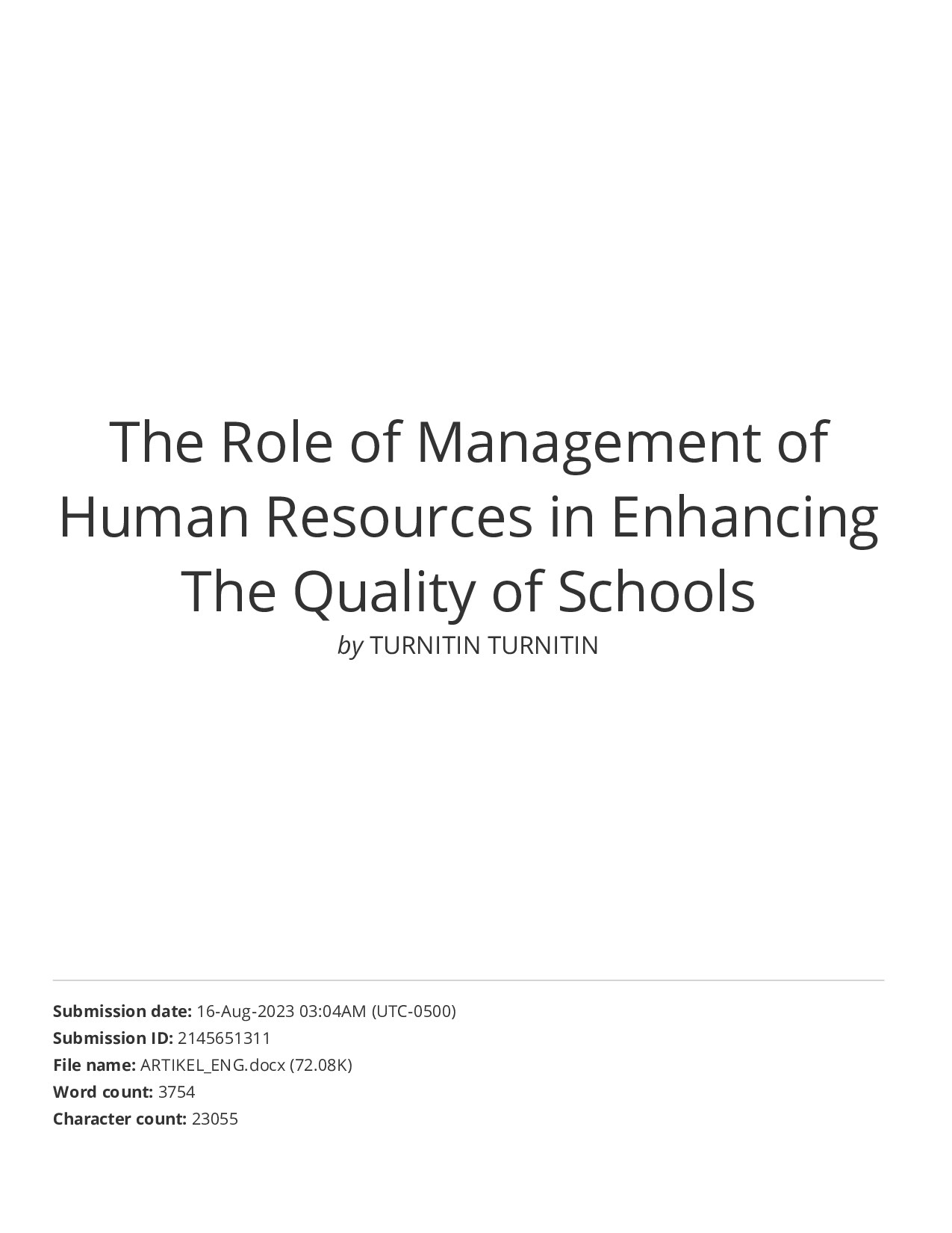 The Role of Management of Human Resources in Enhancing The Quality - HASIL TURNITIN 25_